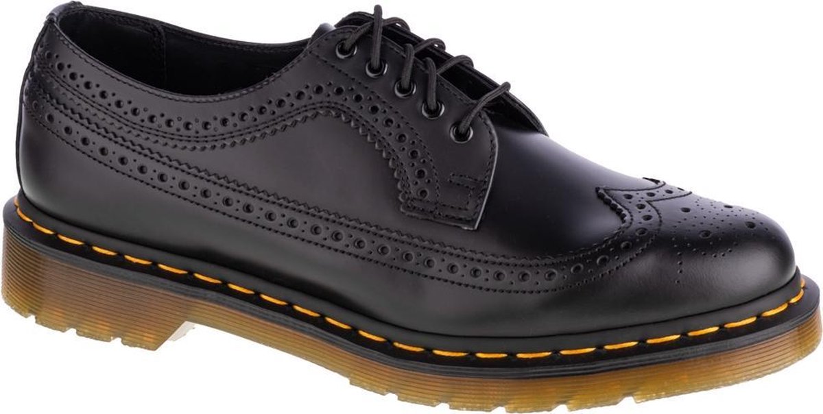 DR. Martens 3989 Smooth Leather Brogue Black Yellow Stitch Unisex-Sneaker 22210001 36 black