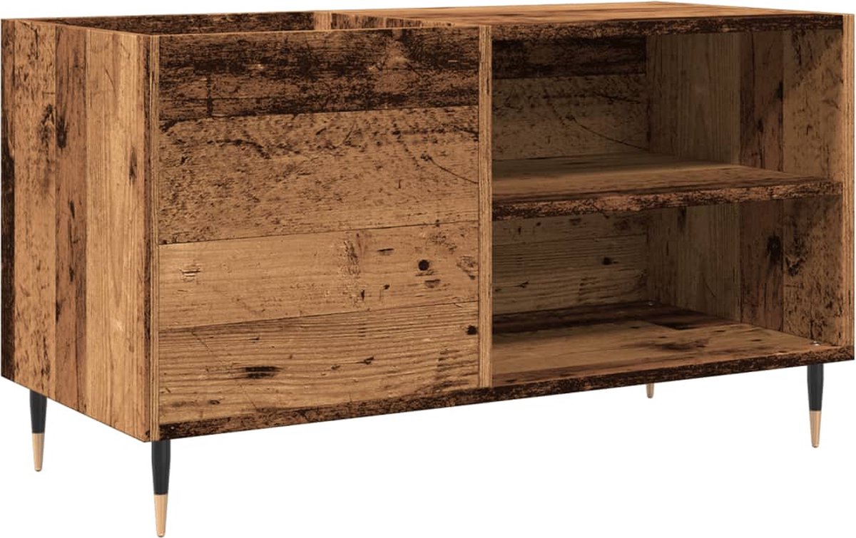 Vidaxl Plattenregal, Altes Holz, 84,5x38x48 cm