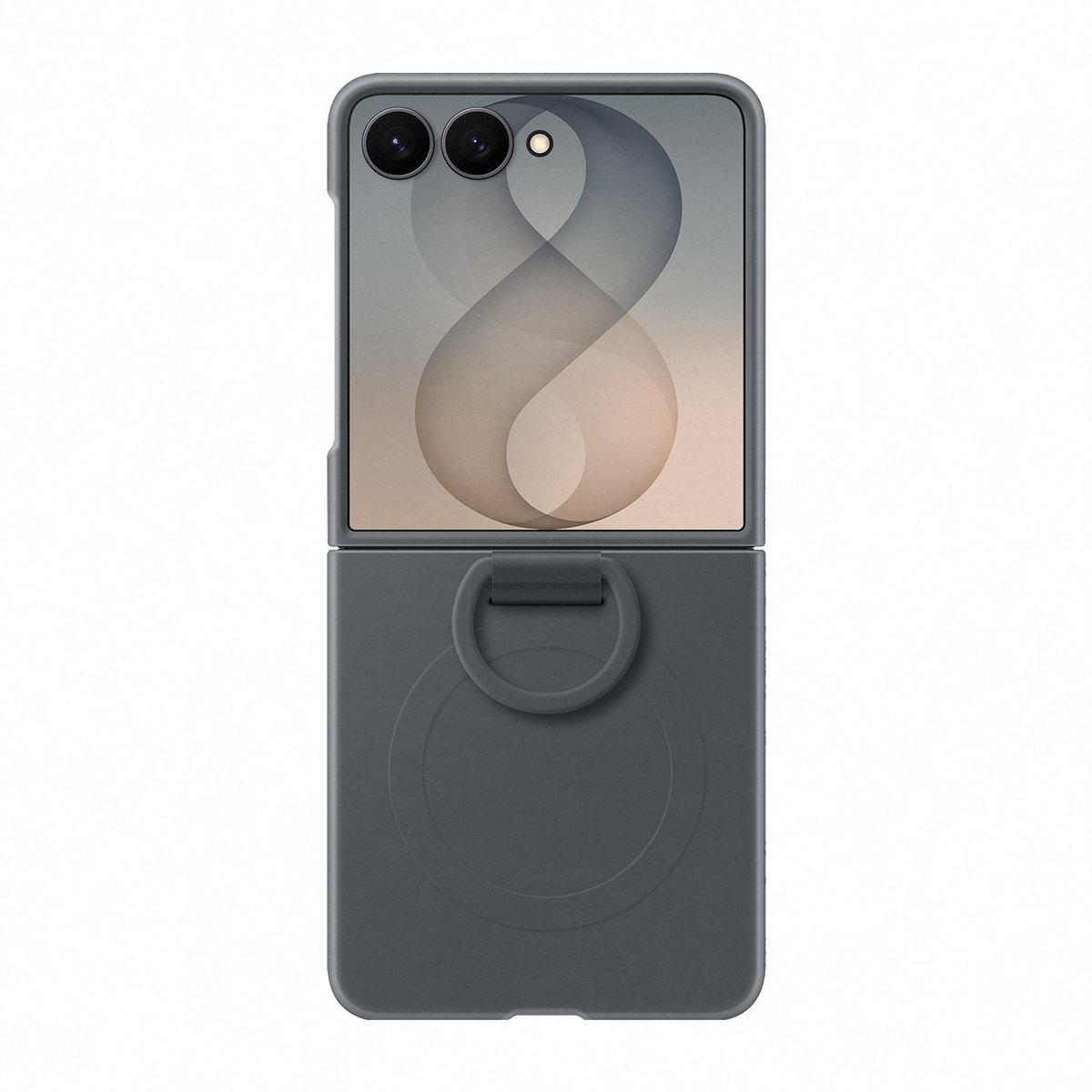 Samsung Galaxy Z Flip8 Silicone Ring Magnet Case - Graphite
