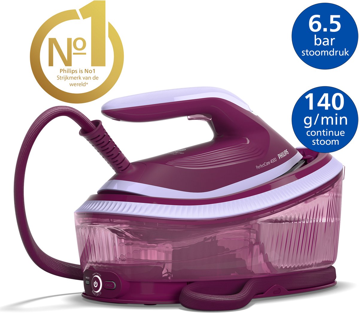 Dampfbügelstation - PHILIPS - PSG4020/30 - Serie 4000 - 6,5 bar - 1,7 L - Violett