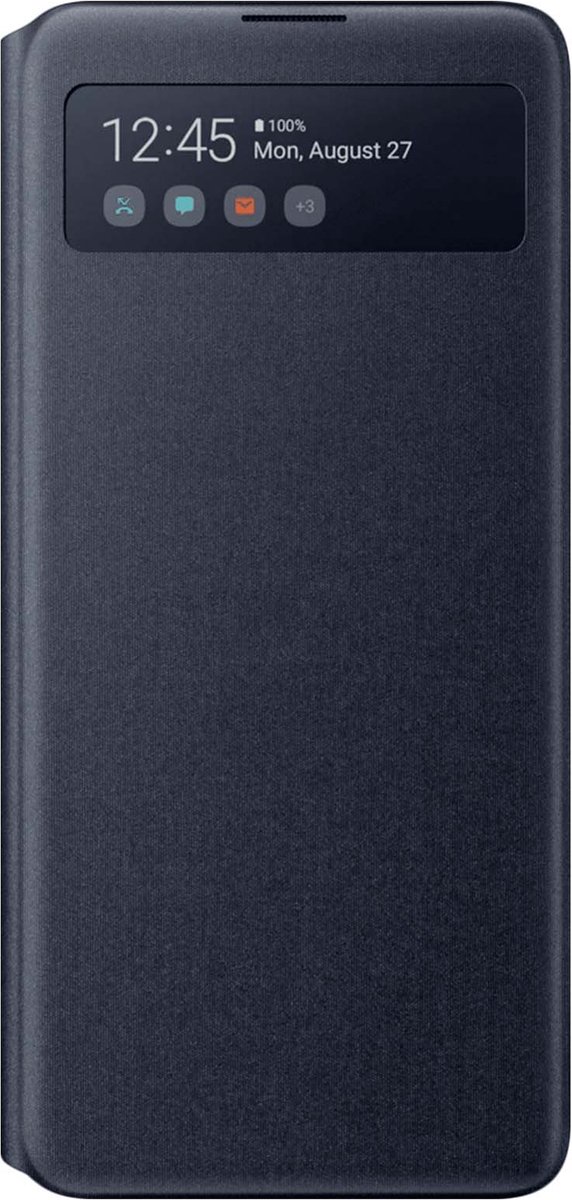 Samsung S View Wallet Cover Handy Bumper Schwarz schwarz