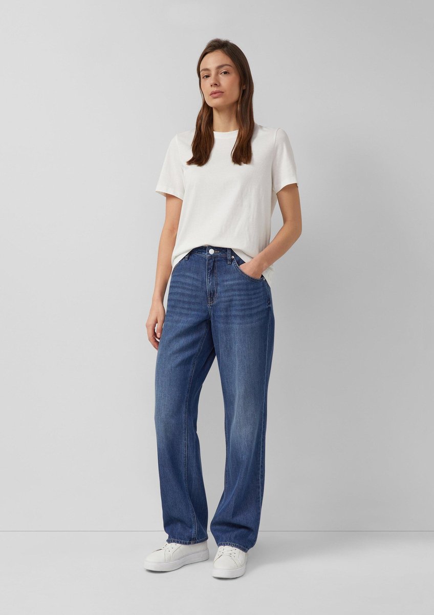 Damen Jeans mit mittlerer Taille und geradem Bein aus Lyocell-Mix s.Oliver Beth