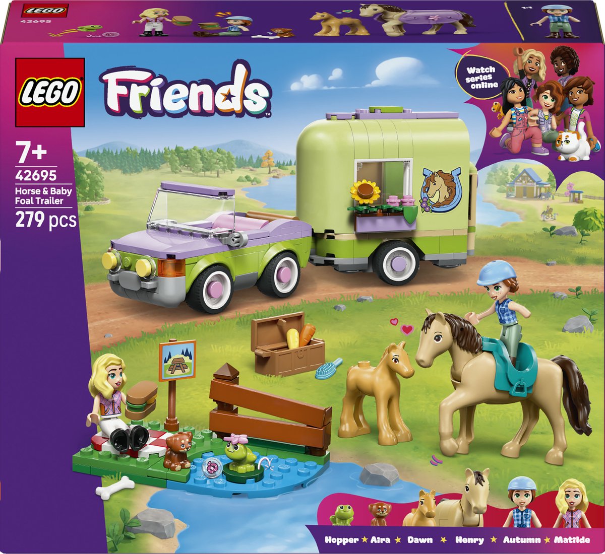 Bauernhof Spielzeug Pferdeanhänger mit Fohlen friends Lego