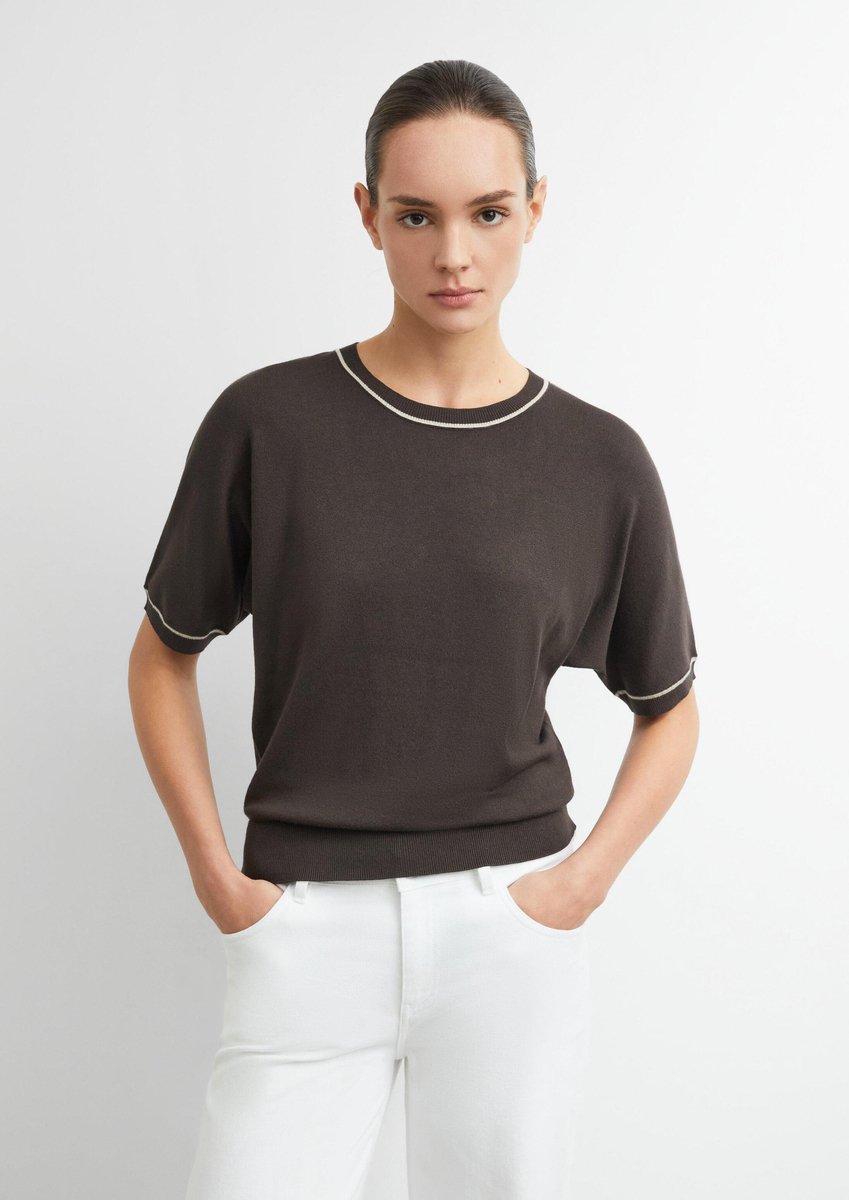 Feinstrick Rundhals-Pullover mit Fledermausärmel für Damen COMMA