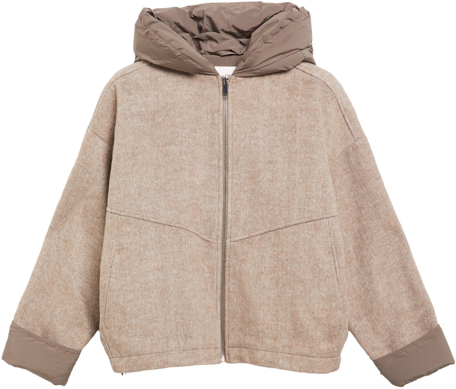 Damen Wolljacke mit Batwing-Ärmeln aus zwei Materialien s.Oliver