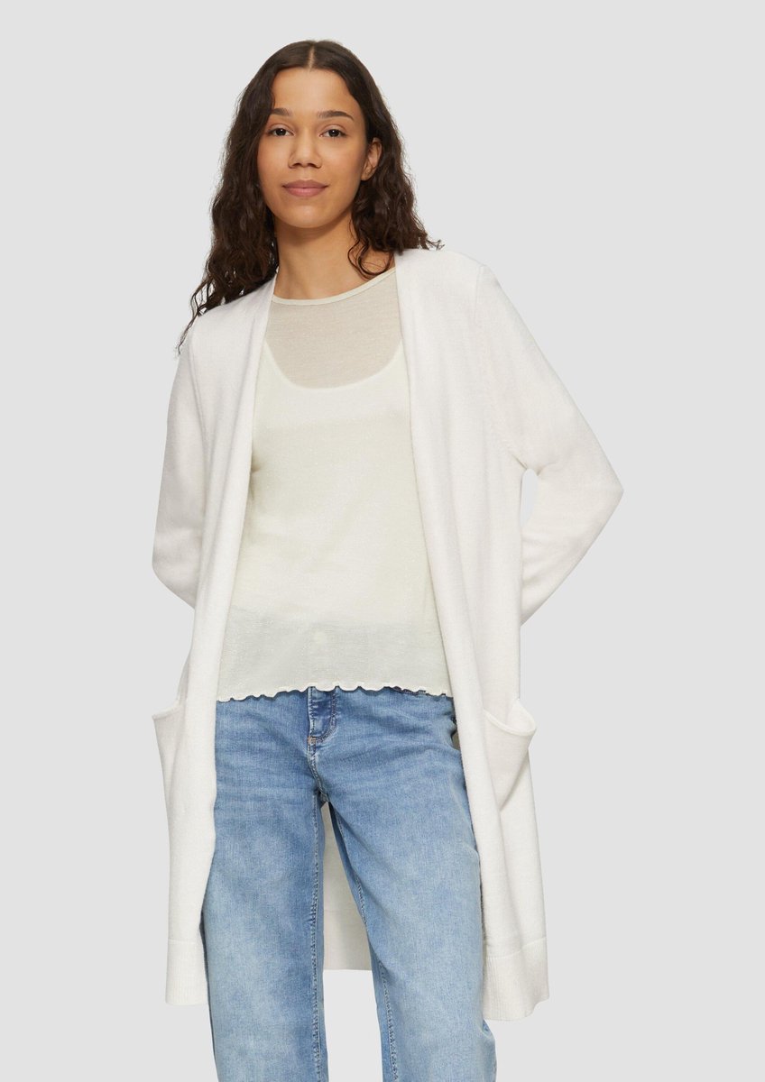 Langer Cardigan aus Viskose-Mix für Damen QS