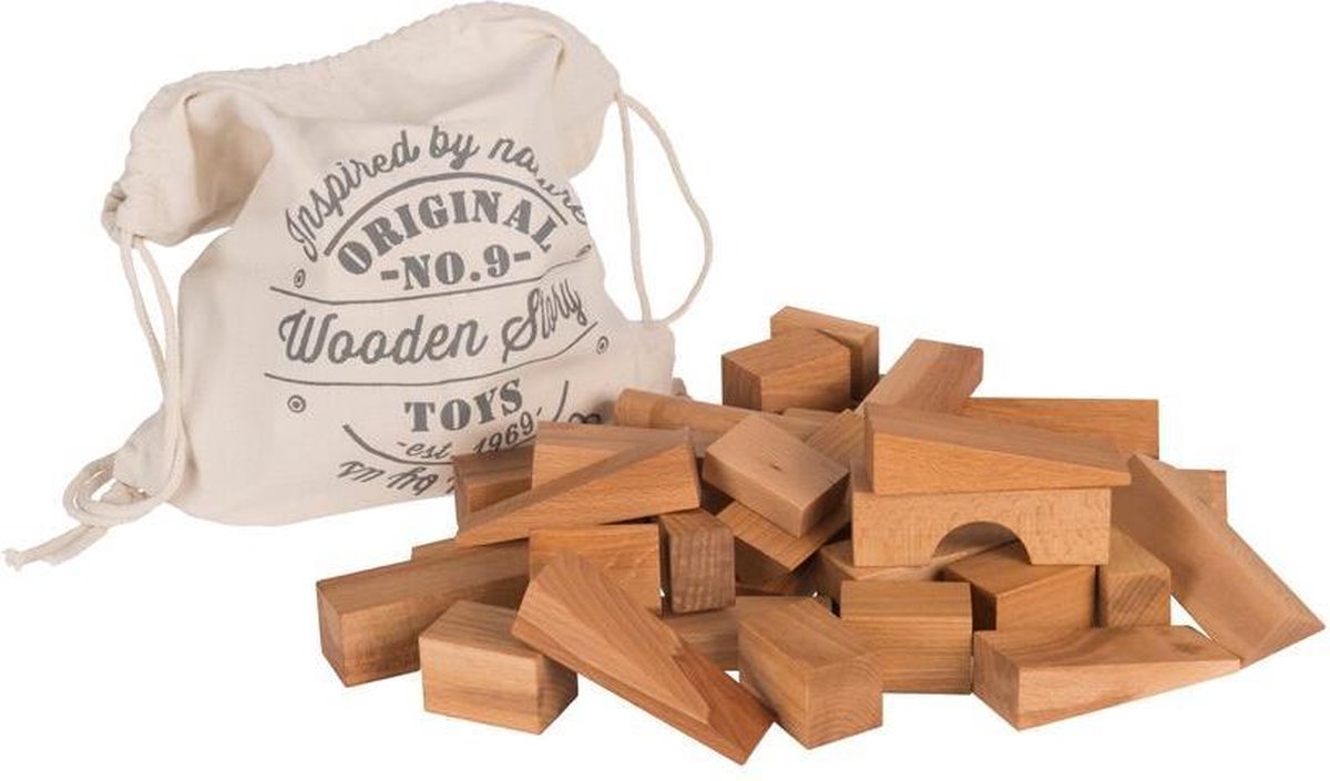 Naturale Bauklötze im Beutel Wooden Story (x50)