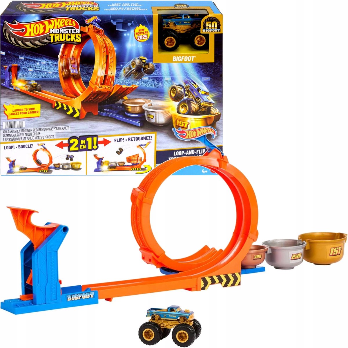 Autospiele Mattel Hot Wheels Monster Trucks Loop And Flip Trophy Challenge