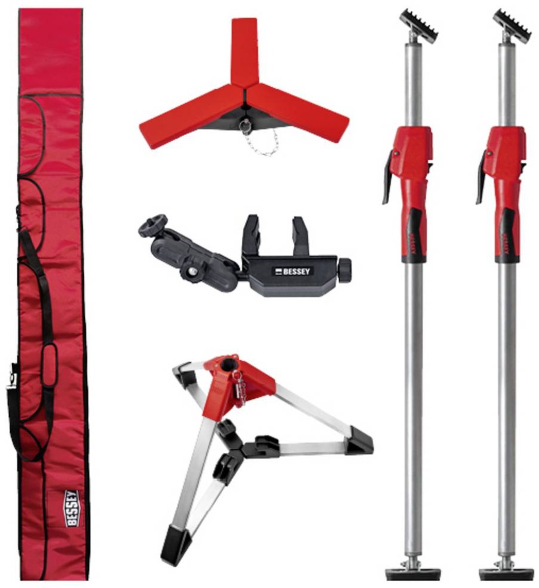Bessey Loftstøtte Længdejustering: 1700 - 3000 mm Kapacitet (maks.): 130 kg