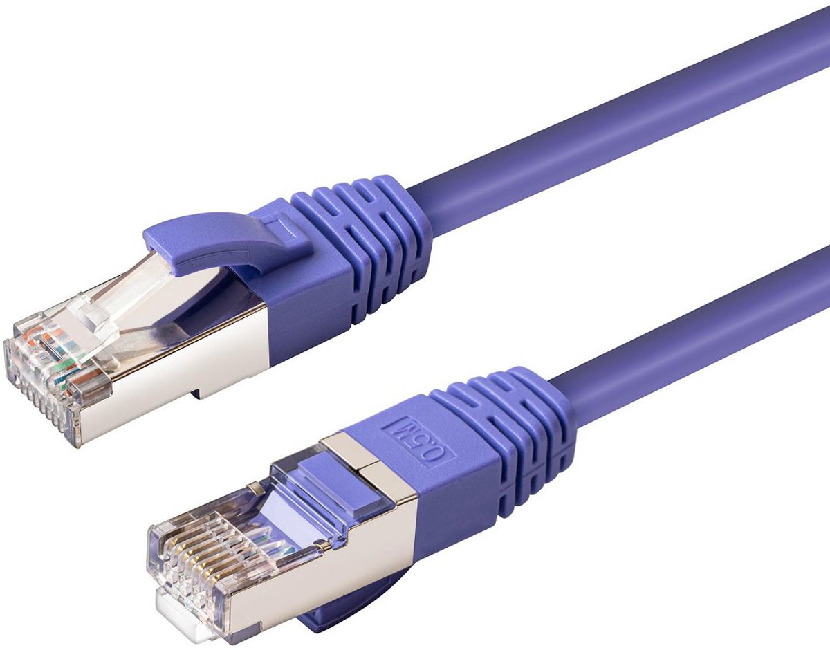 MicroConnect SSTP610P RJ45 Netværkskabel, patchkabel   10 m Violet  1 stk
