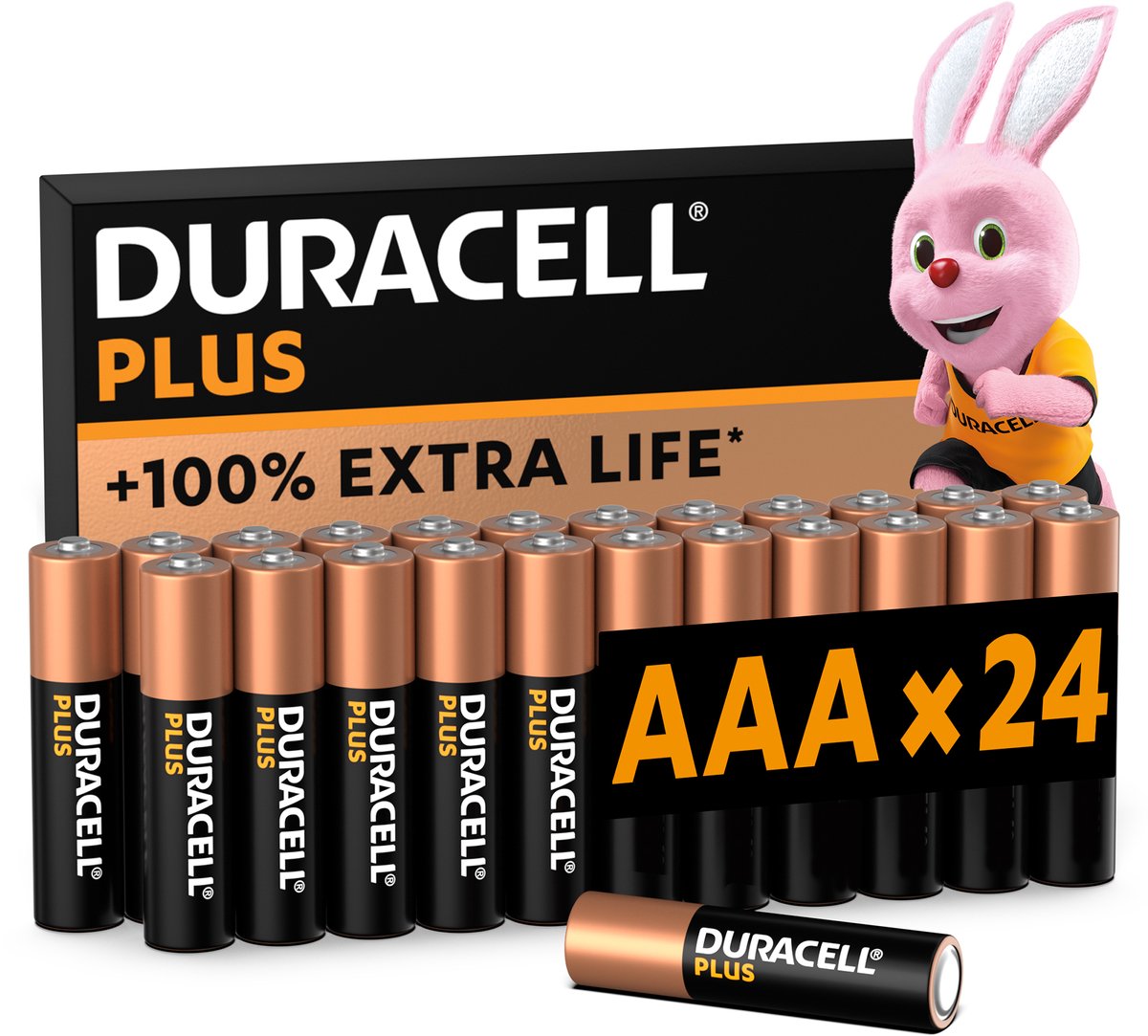 Duracell AAA-batteri Plus Power Alkali-mangan 1.5 V 24 stk