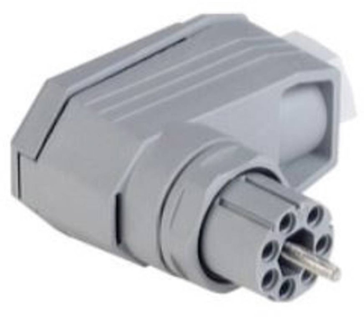 Hirschmann 931 553-106-1 Strømstik N Tilslutning, vinklet Samlet poltal: 6 + PE 5 A Grå 1 stk Piece
