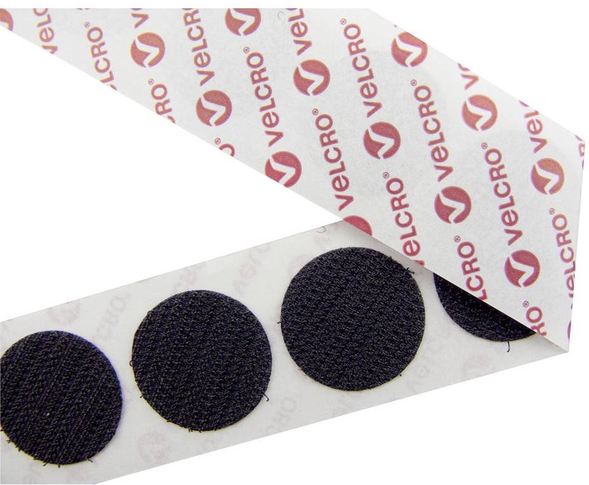VELCRO® E28801533011425 Burrebåndpunkter til fastlimning Hæftedel (Ø) 15 mm Sort 1300 stk