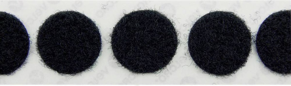 VELCRO® E20101933011425 Burrebåndpunkter til fastlimning Loop (Ø) 19 mm Sort 1120 stk
