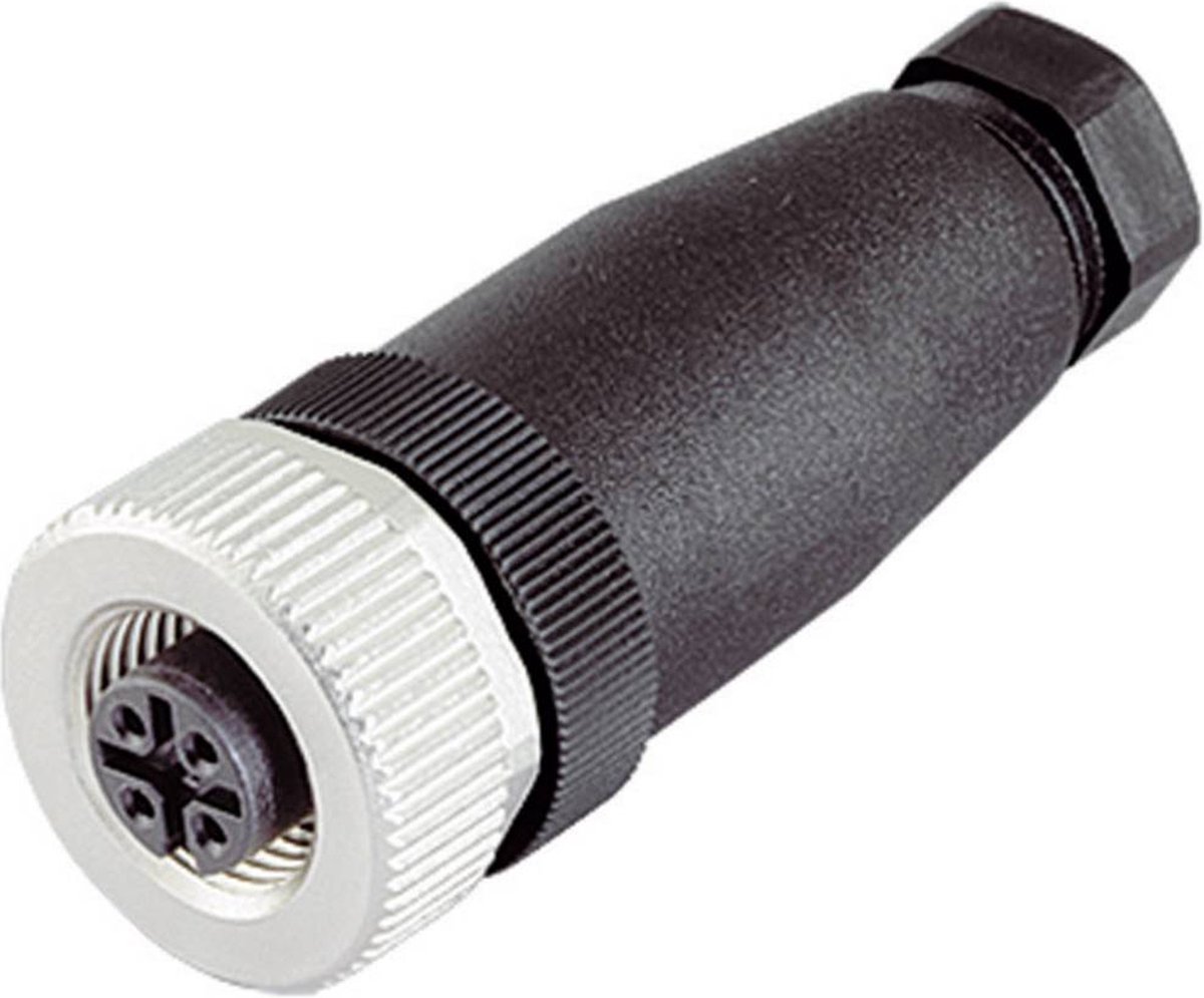 binder 99-0430-14-04 Sensor-, aktuator-stik, M12 Tilslutning, lige Pol-tal (RJ): 4 1 stk