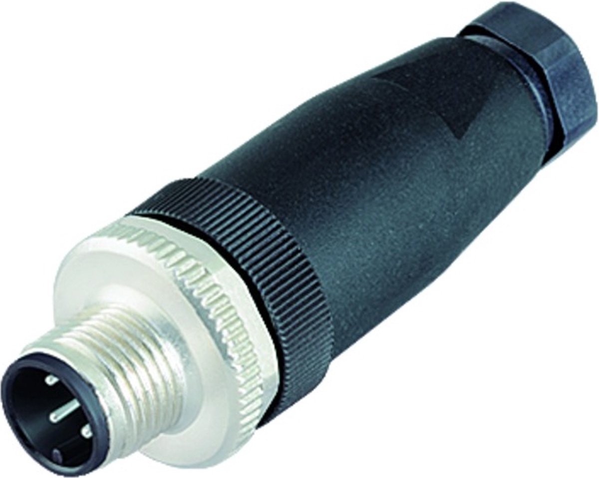 binder 99-0437-14-05 Sensor-, aktuator-stik, M12 Stik, lige Pol-tal (RJ): 5 1 stk