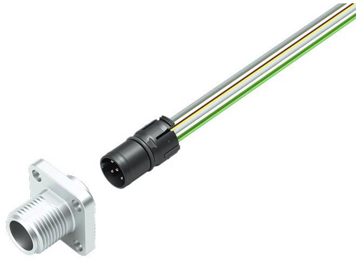 binder 99 3483 100 08 Sensor-, aktuator-stik, M12 Stik, indbygning lodret 1 stk
