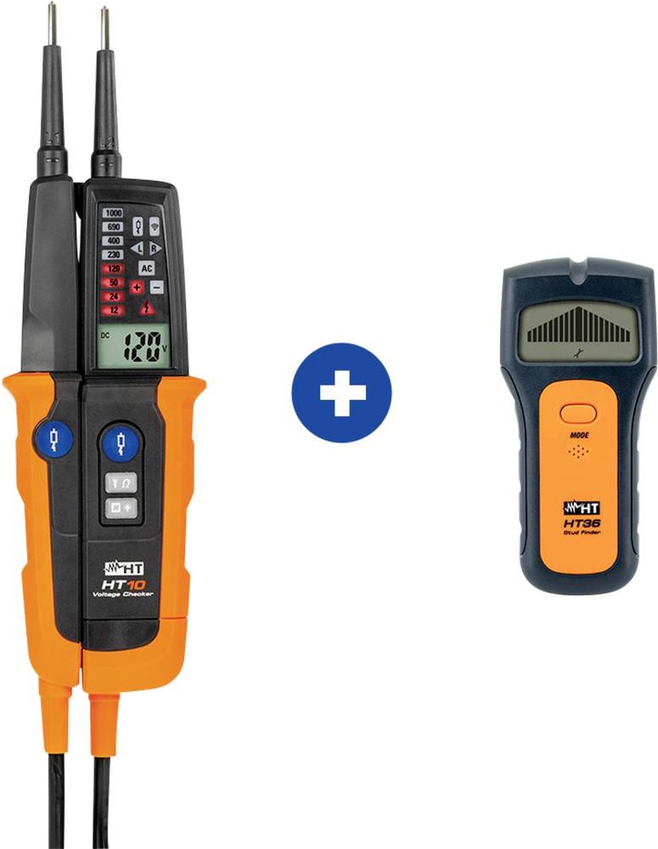 HT Instruments HT10 Scan-KIT To-polet spændingstester CAT III 1000 V, CAT IV 600 V Søjlediagram