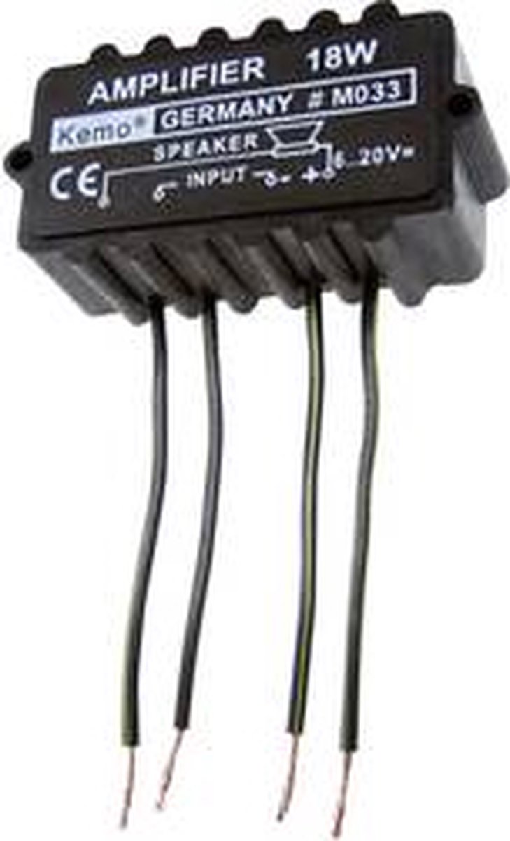 Kemo M033N Mono-forstærker Byggemodul 9 V/DC, 12 V/DC, 18 V/DC, 20 V/DC 18 W 4 Ω