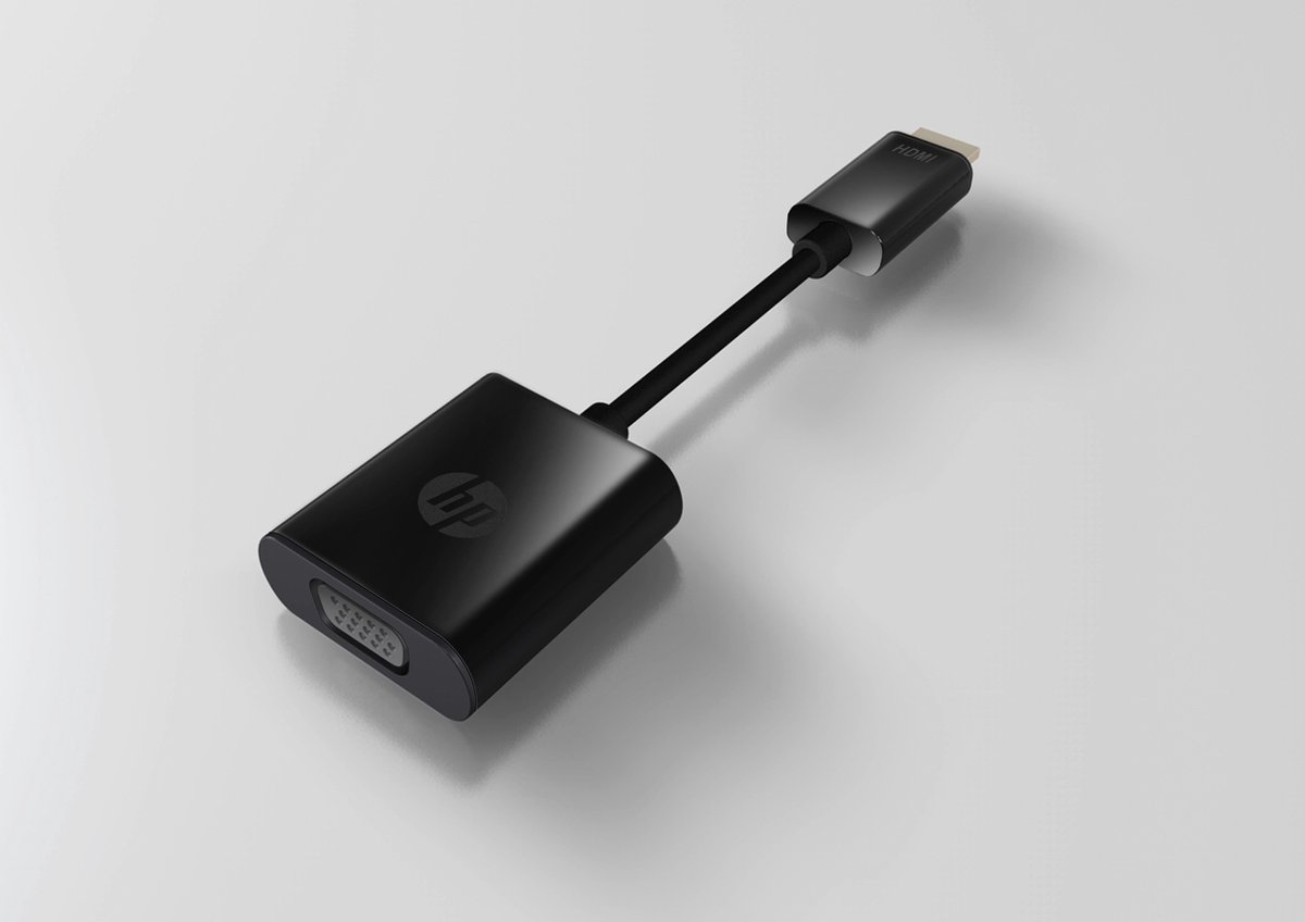 HP H4F02AA HDMI / VGA Adapter [1x HDMI-stik - 1x VGA-tilslutning] Sort 0.045 m