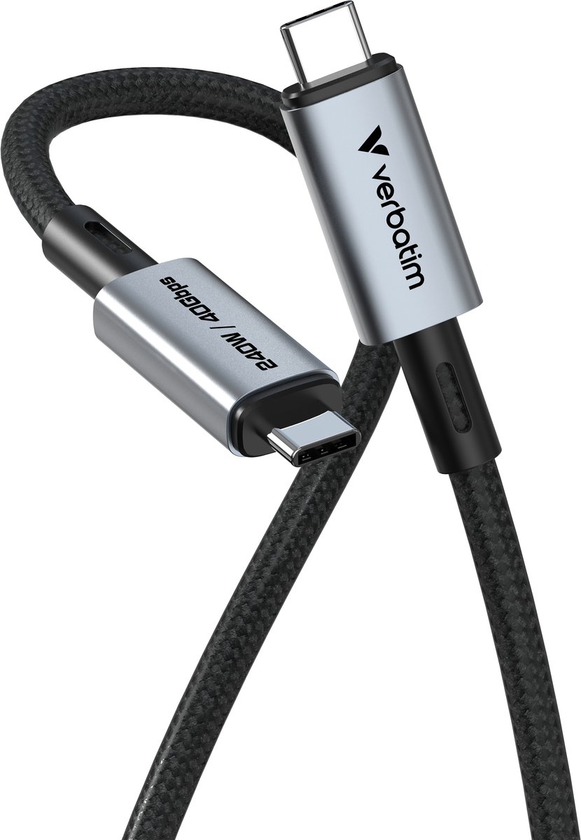 Verbatim Cell phone Kabel [1x USB4®-stik - 1x USB4®-stik] 1.2 m USB-C® (USB4®)