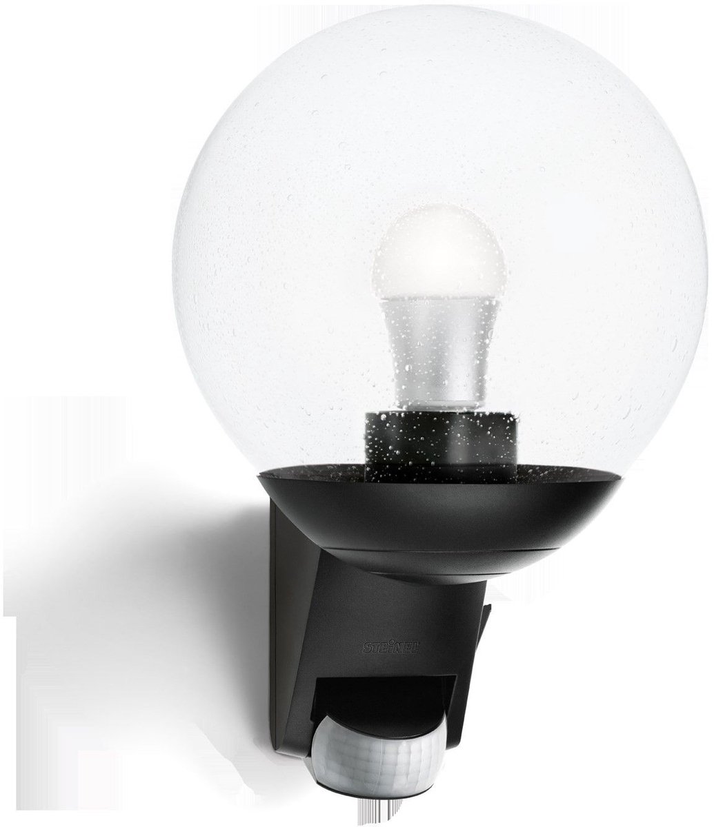 Steinel L 585 S 005535 Udendørs vægbelysning med bevægelsessensor Energisparepære, LED (RGB) E27 60 W Sort