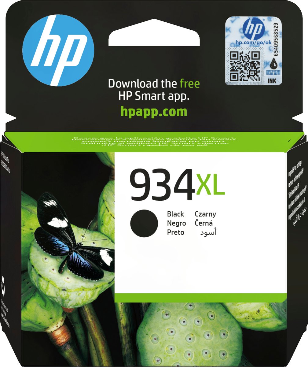 HP 934XL Blæk Original Sort C2P23AE Blæk