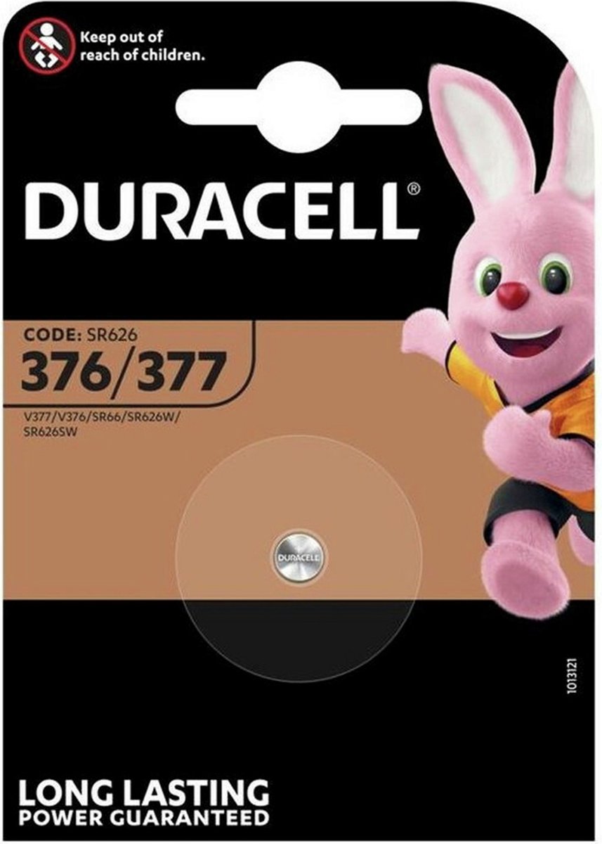 Duracell Knapcellebatteri 377 1.55 V 1 stk 28 mAh Sølvoxid SR66