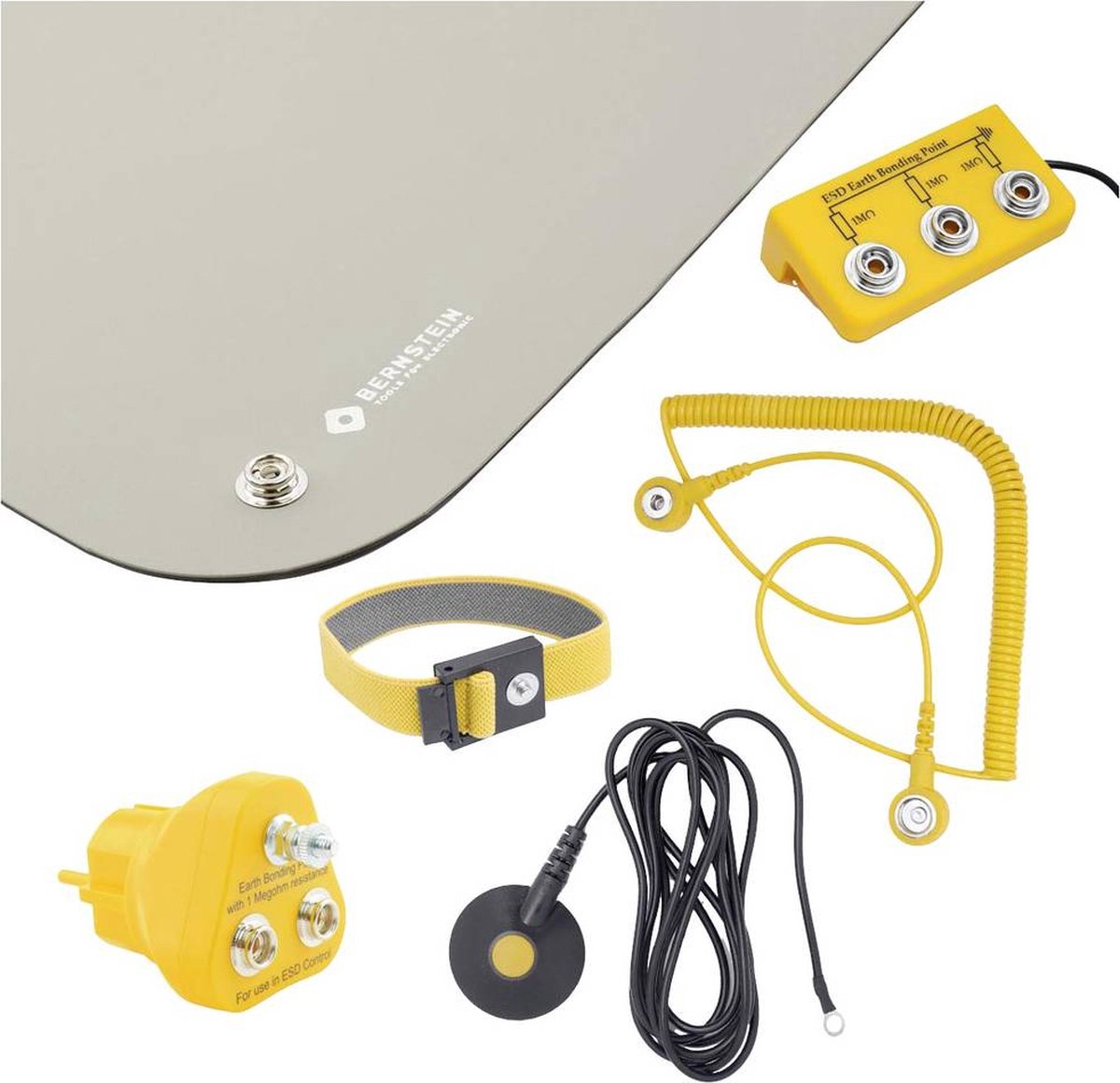 BERNSTEIN Tools for Electronics ESD-handling-sæt Grå