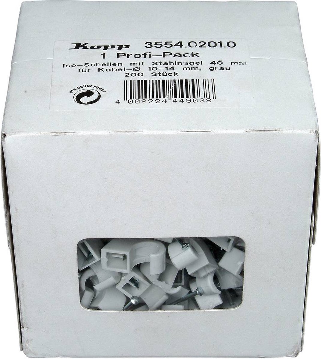Kopp 355402010 Sømclips 355402010 Bundt-Ø-område 10 til 14 mm Grå 200 stk