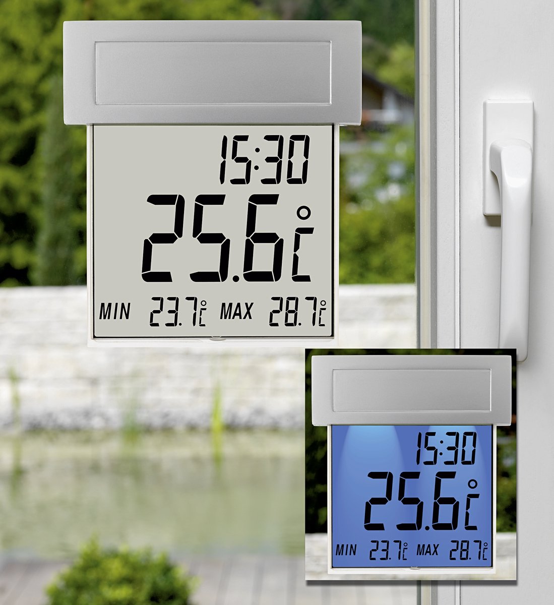 TFA Dostmann Vision Solar Termometer Sølv 30.1035