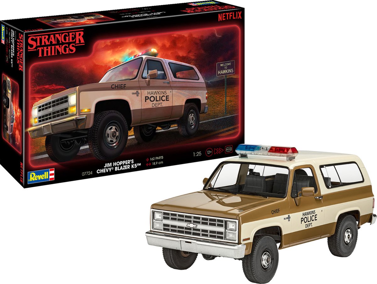 Revell 07724 Stranger Things Jim Hopper´s Chevy® Blazer K5™ Bilmodel byggesæt 1:25