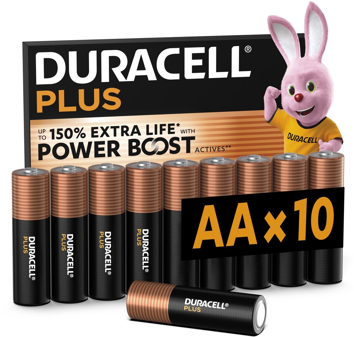Duracell Plus Power Boost AA-batteri Alkali-mangan 1.5 V 10 stk
