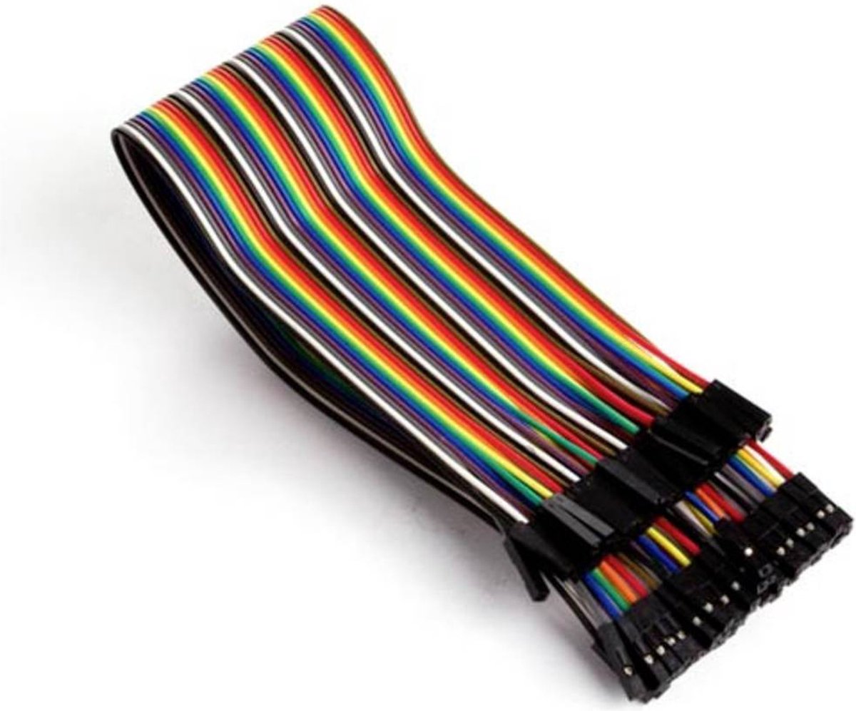Whadda WPA415 Jumper-kabel [40x Trådbro-bøsning - 40x Trådbro-bøsning] 30.00 cm Flerfarvet