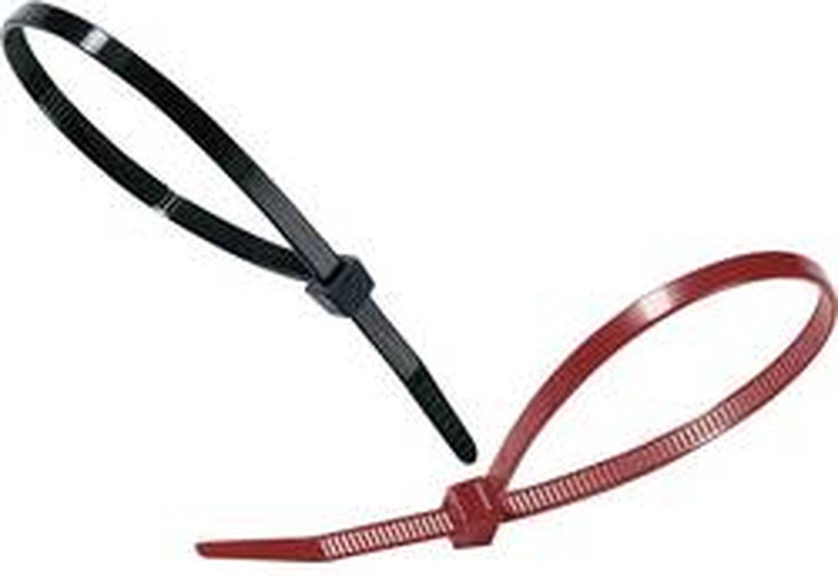 HellermannTyton 111-01950 T18R-HS-BK-C1 Kabelbinder 100 mm 2.50 mm Sort Vejrbestandig 100 stk