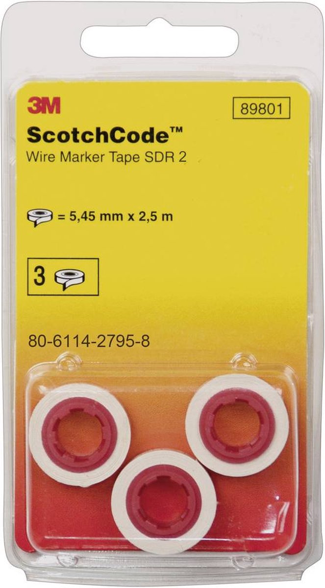 3M 80-6114-2797-4 Påtrykt klæbemærkat Påtrykt 4 SDR-4