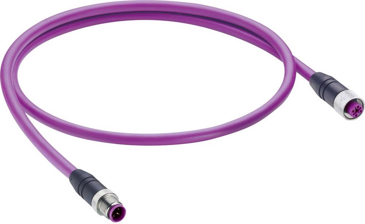 Belden 12589-1 Sensor- /aktor- -datastikforbindelse, konfektioneret M12 Stik, lige, Tilslutning, lige 3.00 m Pol-tal (RJ): 5 1 stk