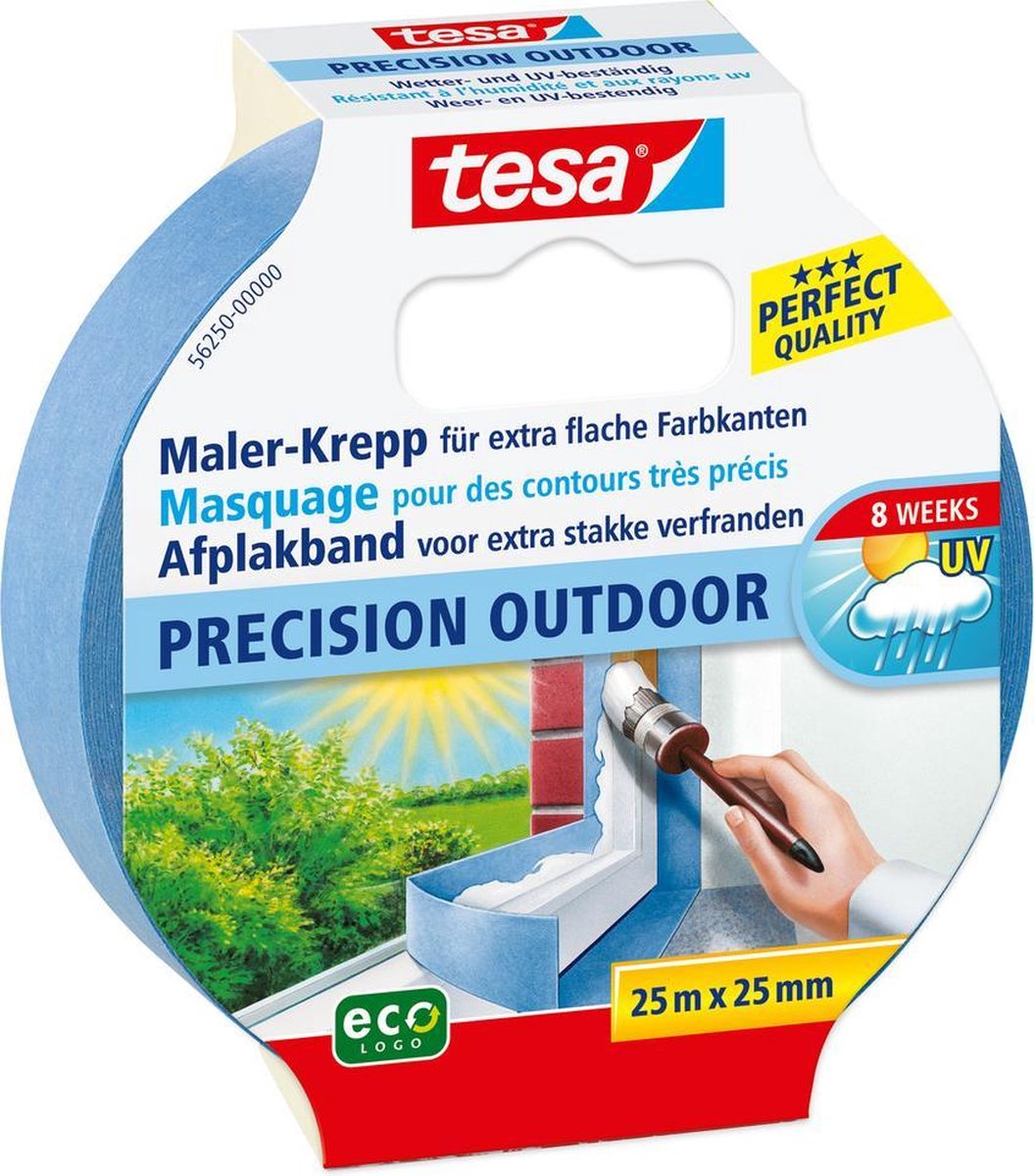 tesa PRECISION OUTDOOR 56250-00000-01 Crepebånd tesa® Blå (L x B) 25 m x 25 mm 1 stk