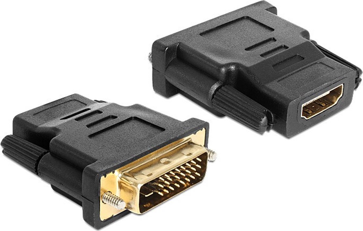 Delock 65466 DVI / HDMI Adapter [1x DVI-stik 24+1pol. - 1x HDMI-tilslutning] Sort 0 mm
