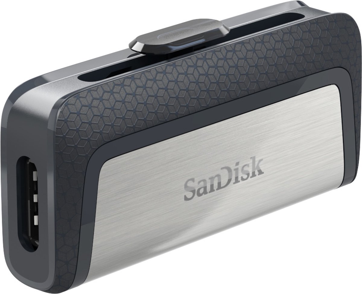 SanDisk Ultra® DualDrive USB-ekstrahukommelse smartphone/tablet Sølv 128 GB USB-A (USB 3.2 Gen 1), USB-C®