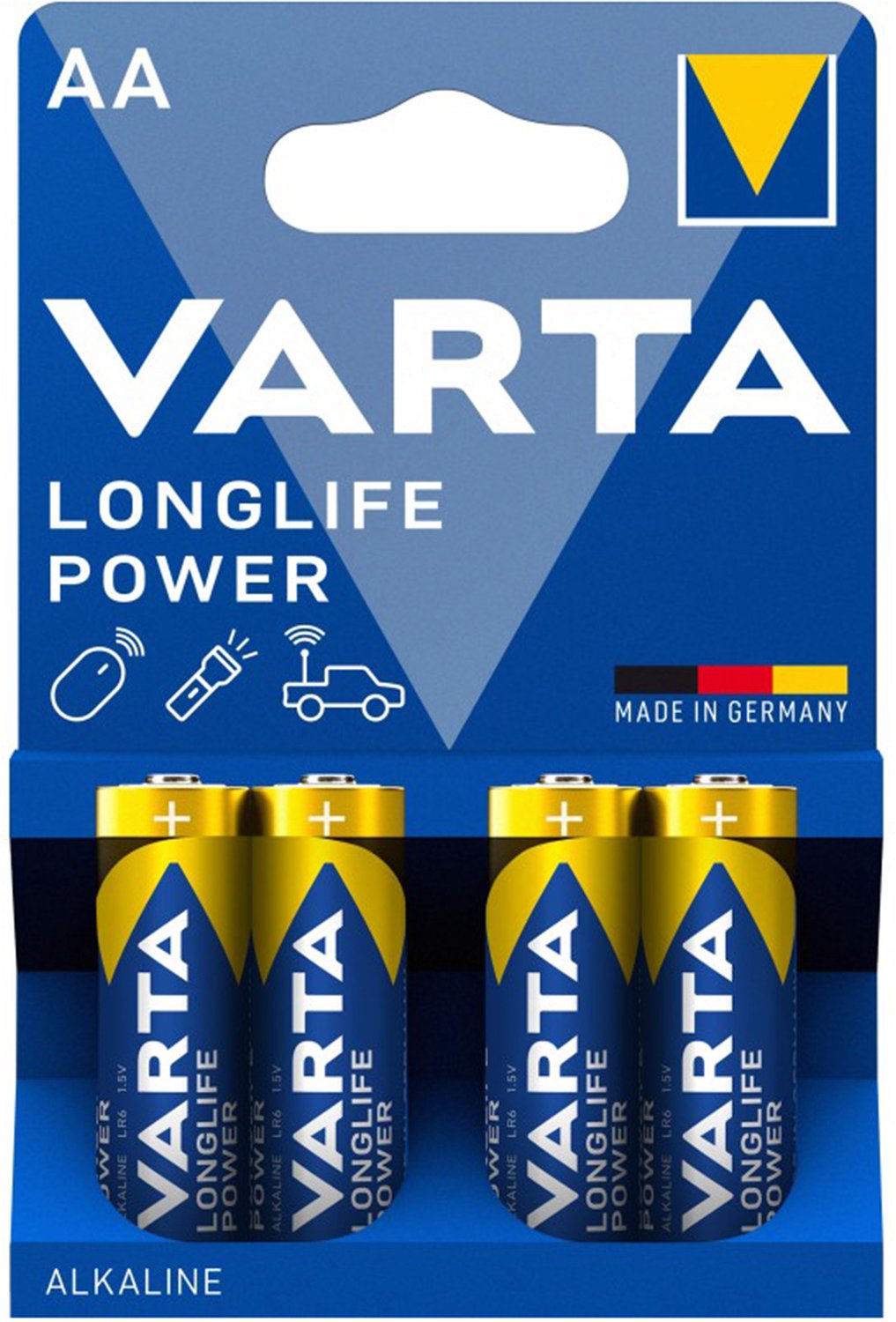 Varta LONGLIFE Power AA Bli 4 AA-batteri Alkali-mangan 2.96 Ah 1.5 V 4 stk