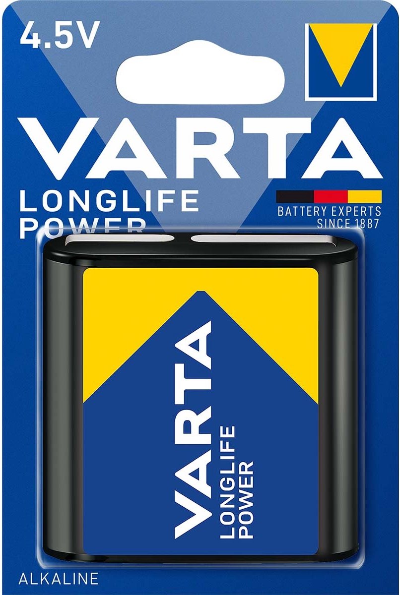 Fladt batteri Varta LONGLIFE Power 4.5V Bli 1 Alkali-mangan 6100 mAh 1 stk
