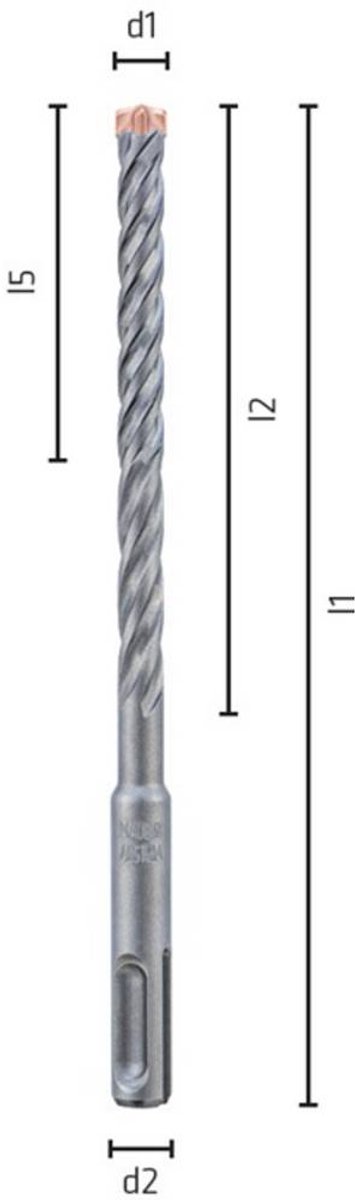 Alpen Force X 0084500800100 Hårdmetal Hammerbor 8 mm Samlet længde 310 mm SDS-Plus 1 stk