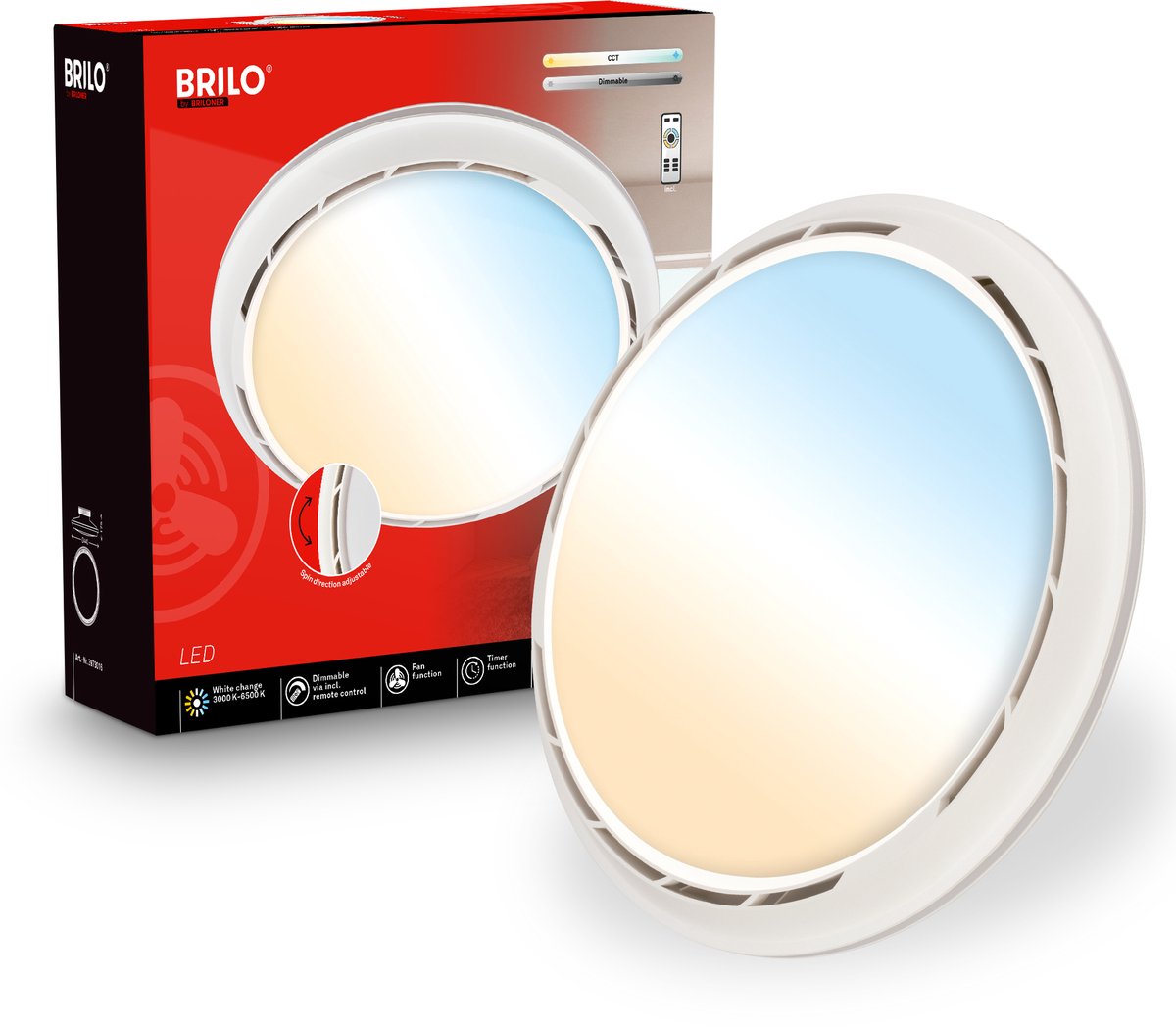 Briloner 3973016 DISON Loftsbelysning LED (RGB) LED  41.5 W Hvid
