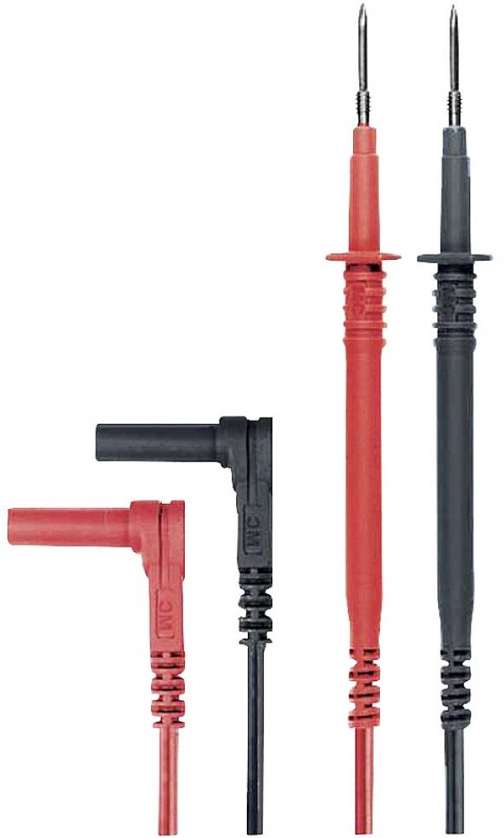 Gossen Metrawatt KS17-S Prøveledning Testspids 4 mm-stik 1.50 m Rød/sort 1 stk