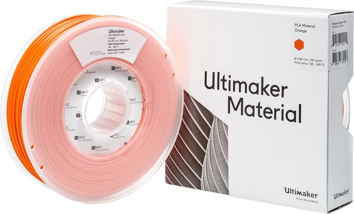 UltiMaker 1615 Filament PLA-plast 2.85 mm 750 g Orange 1 stk