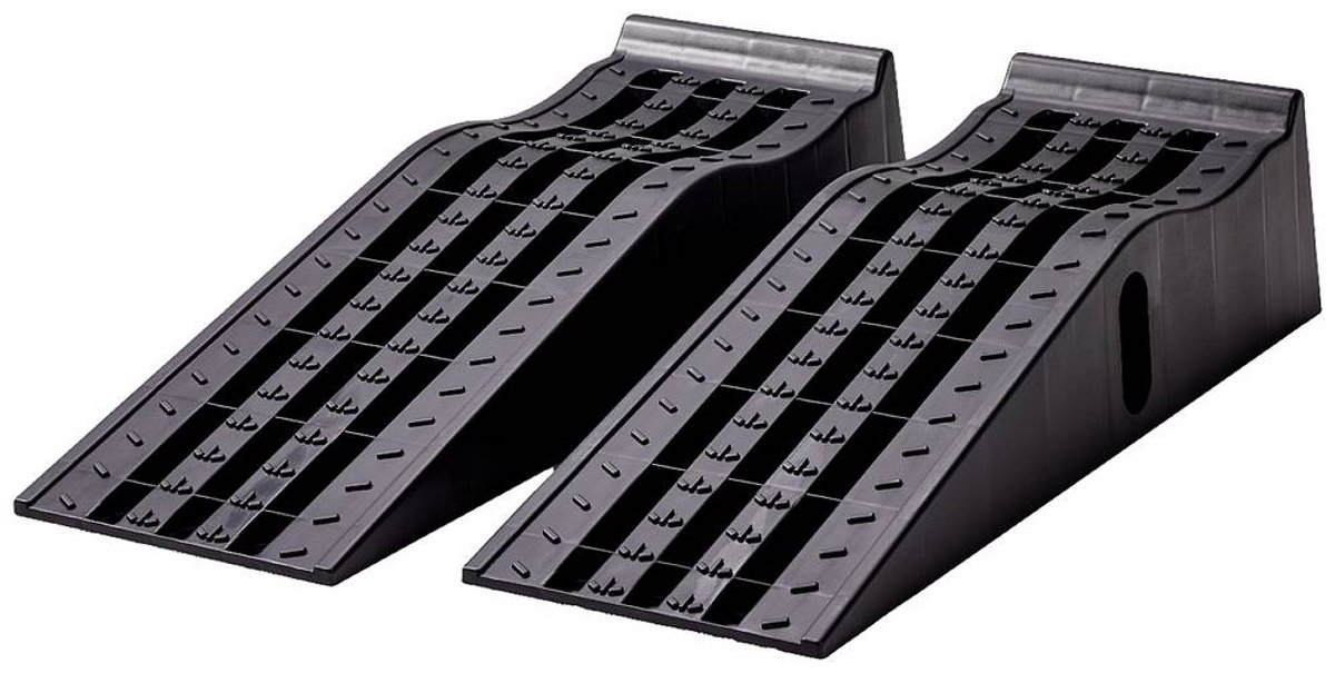 IWH Auffahrrampe 2 Stück / 3 Tonnen Rampe 3 t Arbejdshøjde: 15.5 cm (max)