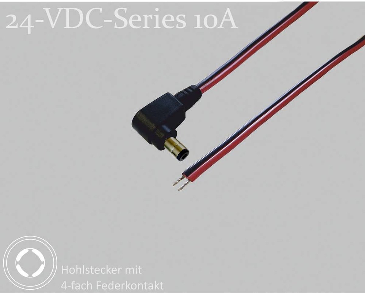 BKL Electronic DC-stikforbindelse DC-hulstik - fortinnet 5.5 mm 2.1 mm 1.5 m 1 stk Single