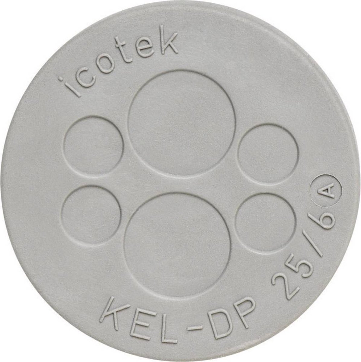 Icotek KEL-DP 50/11 N/A Klemme-diameter (max.) 22.5 mm Elastomer Grå 1 stk