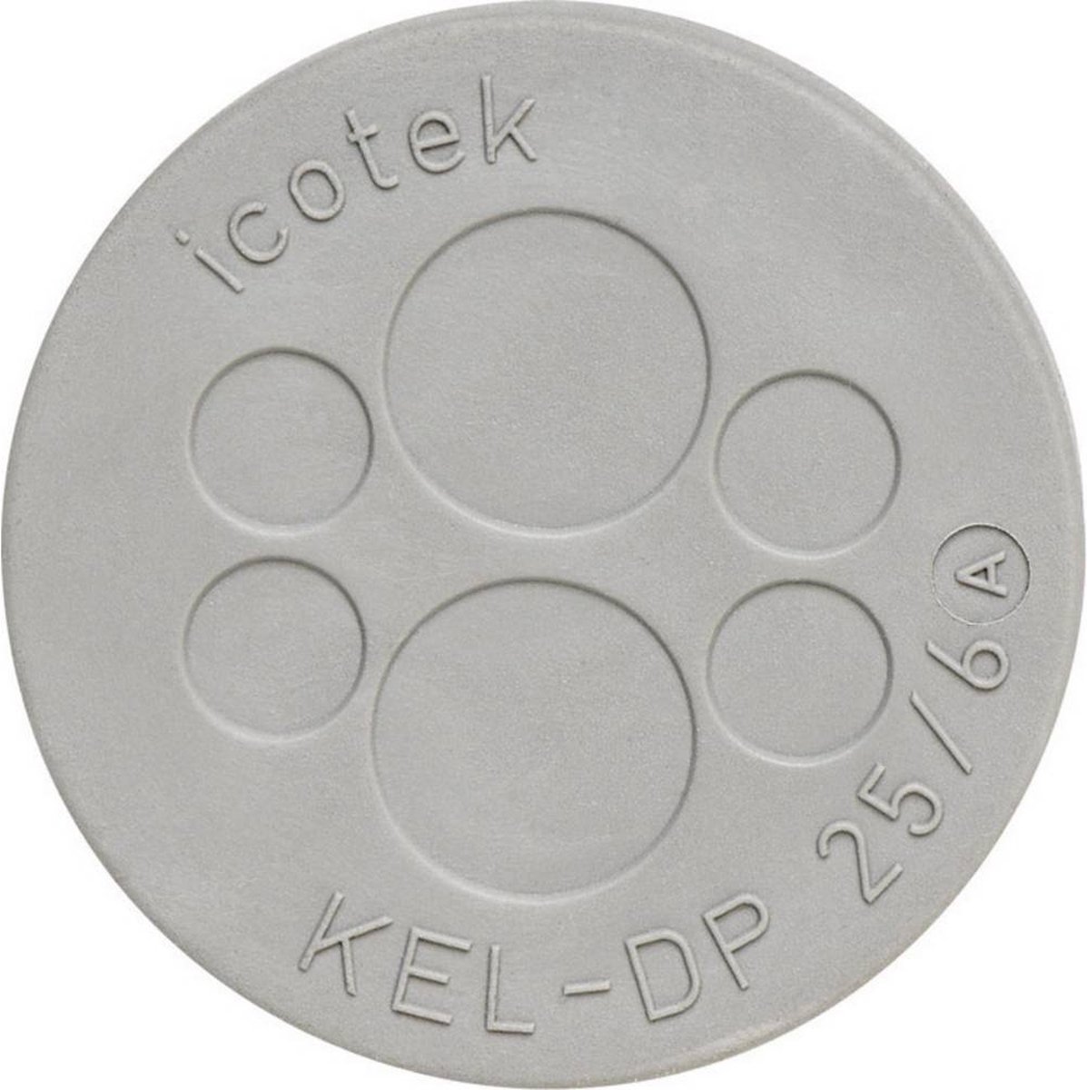 Icotek KEL-DP 32/10 Kabelgennemføringsplade Klemme-diameter (max.) 9.4 mm Elastomer Grå 1 stk